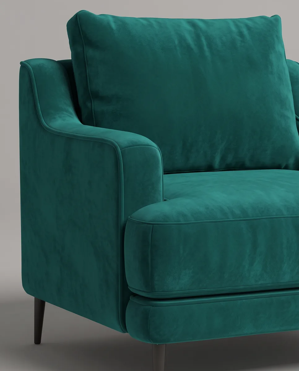 Изумрудное кресло Кода от Kalibroom, исполненное в современном стиле