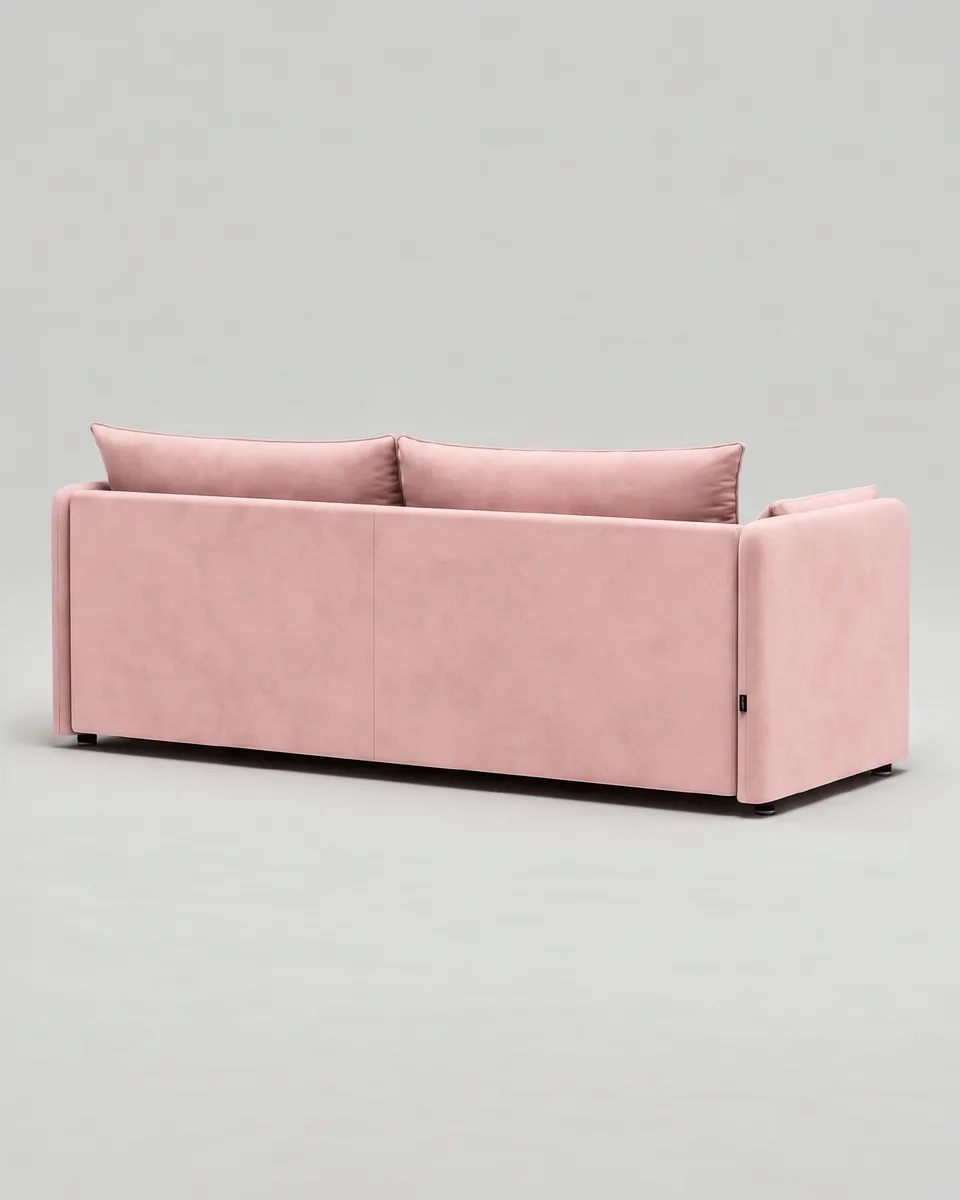 Диван прямой Квина с подлокотниками и подушками. Материал: велюр - Velutto 66